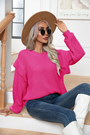Yseult Knit Loose Sweater - SunsetFashionLA